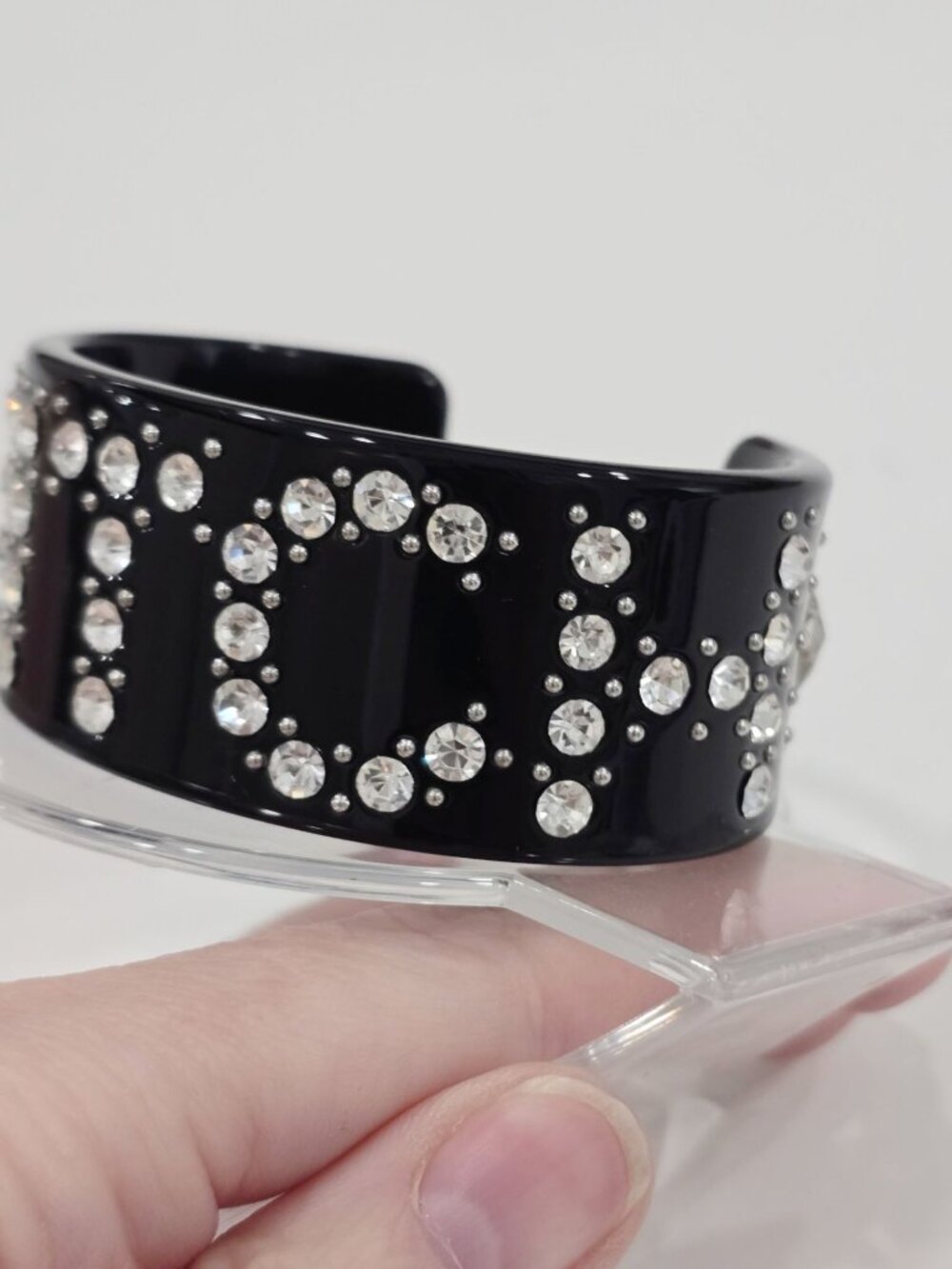Killstar ✦ Witch Crystal Cuff Bracelet ✦ Black Rhinestone Statement Gothic NIP - Picture 11 of 16